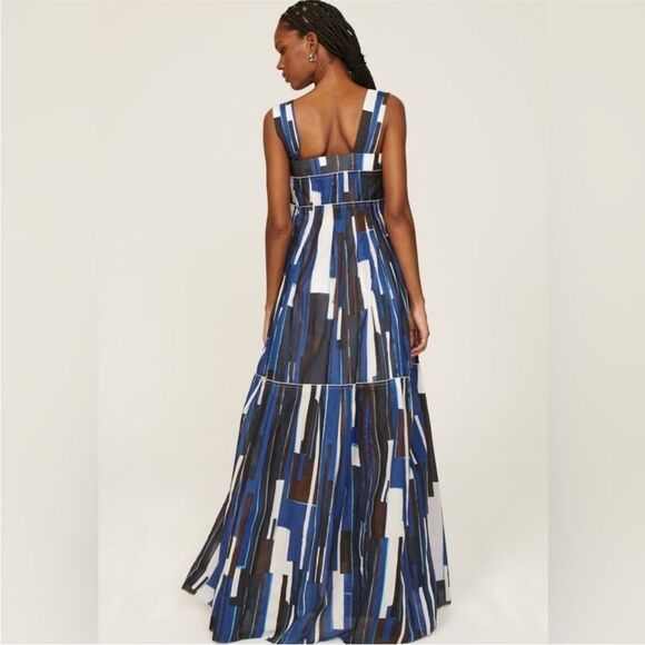 Plan C Rhythm Maxi Dress Blue Size 34 US XS - Picture 4 of 12